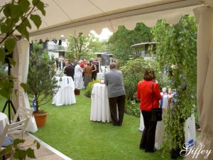 Empfang im Garten zur Konfirmation